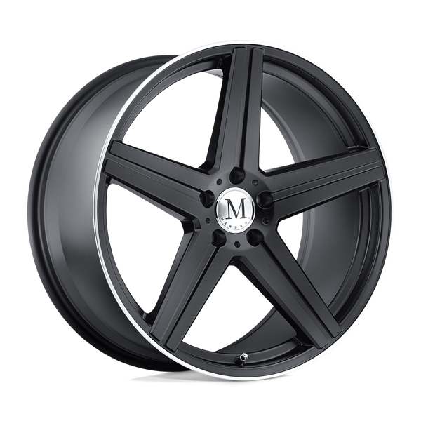 Mandrus ESTRELLA MATTE BLACK W/ MACHINED LIP Wheels for 2015-2022 VOLKSWAGEN GTI [] - 18X8.5 32 MM - 18"  - (2022 2021 2020 2019 2018 2017 2016 2015)