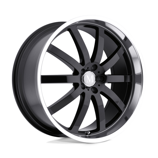 Mandrus WILHELM GLOSS BLACK W/ MIRROR CUT LIP Wheels for 2013-2018 AUDI A8 Quattro [] - 19X8.5 25 MM - 19"  - (2018 2017 2016 2015 2014 2013)