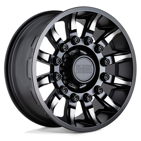 Black Rhino MISSION MATTE BLACK W/ MACHINED TINTED SPOKES Wheels for 2013-2023 FORD F-250 F-350 SUPER DUTY [] - 20X9 -18 mm - 20"  - (2023 2022 2021 2020 2019 2018 2017 2016 2015 2014 2013)