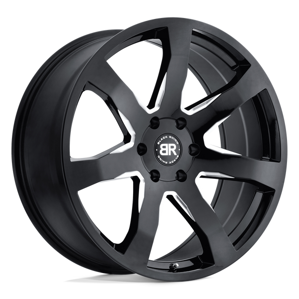 Black Rhino MOZAMBIQUE GLOSS BLACK & MILLED Wheels for 2014-2016 ACURA MDX [] - 18X8.5 35 mm - 18"  - (2016 2015 2014)