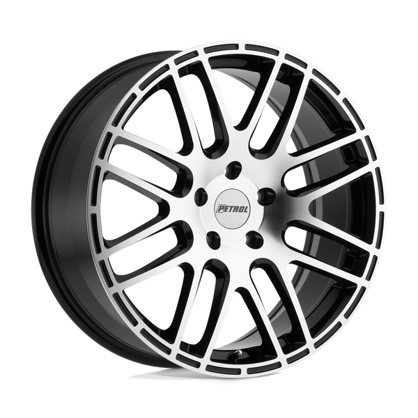 Petrol P6A GLOSS BLACK W/ MACHINED CUT FACE Wheels for 2014-2020 ACURA RLX [] - 19X8 35 mm - 19"  - (2020 2019 2018 2017 2016 2015 2014)