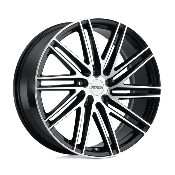 Petrol P1C GLOSS BLACK W/ MACHINED FACE Wheels for 2014-2020 ACURA RLX [] - 19X8 35 mm - 19"  - (2020 2019 2018 2017 2016 2015 2014)