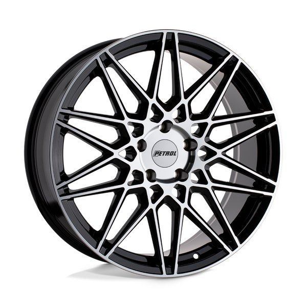 Petrol P3C GLOSS BLACK W/ MACHINED FACE Wheels for 2014-2020 ACURA RLX [] - 19X8 35 mm - 19"  - (2020 2019 2018 2017 2016 2015 2014)