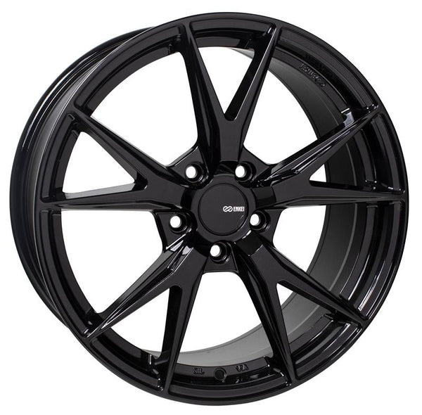 Enkei Phoenix Gloss Black Wheels for 2012-2014 MITSUBISHI LANCER SPORTBACK - 17x7.5 38 mm - 17" - (2014 2013 2012)