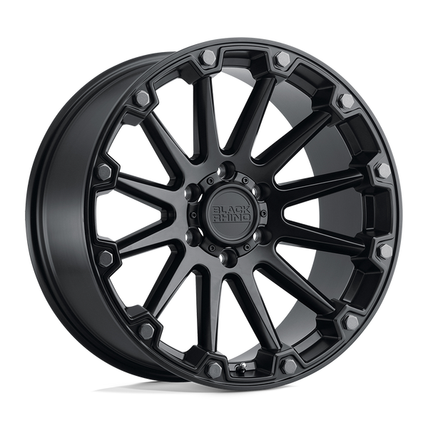 Black Rhino PINNACLE SEMI GLOSS BLACK W/ GUNMETAL BOLTS Wheels for 2010-2020 FORD F-150 [] - 18X9 12 mm - 18"  - (2020 2019 2018 2017 2016 2015 2014 2013 2012 2011 2010)