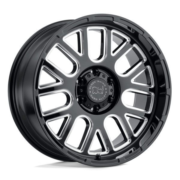 Black Rhino PISMO GLOSS BLACK W/ MILLED SPOKES Wheels for 2021-2023 FORD F-150 [] - 20X9.5 6 MM - 20"  - (2023 2022 2021)