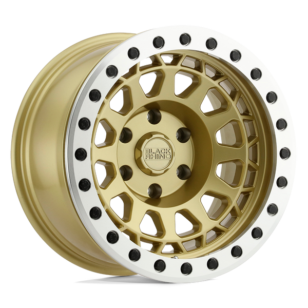 Black Rhino PRIMM MATTE GOLD W/ MACHINED RING Wheels for 2021-2022 FORD BRONCO [] - 17X8.5 0 MM - 17"  - (2022 2021)