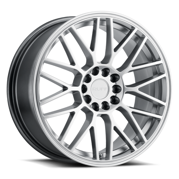 Ruff OVERDRIVE HYPER SILVER Wheels for 2015-2020 ACURA TLX [] - 17X7.5 38 MM - 17"  - (2020 2019 2018 2017 2016 2015)