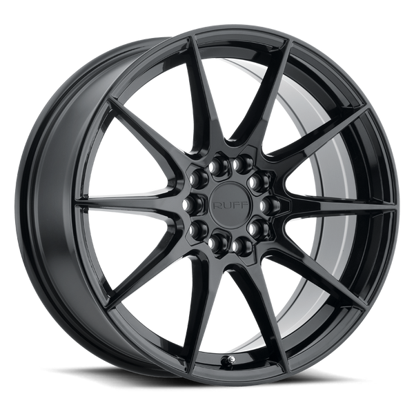 Ruff SPEEDSTER GLOSS BLACK Wheels for 2009-2014 ACURA TL [] - 18X8 38 mm - 18"  - (2014 2013 2012 2011 2010 2009)