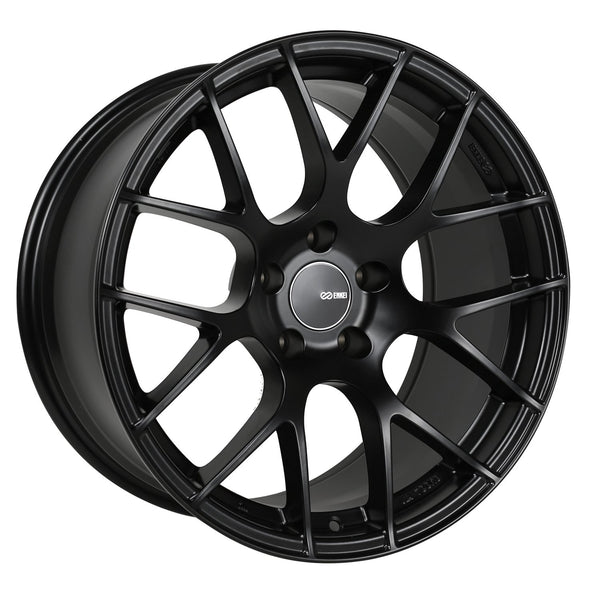 Enkei RAIJIN Matte Black Wheels for 2008-2018 CADILLAC CTS SEDAN [RWD Only] - 18x8 32 mm - 18" - (2018 2017 2016 2015 2014 2013 2012 2011 2010 2009 2008)