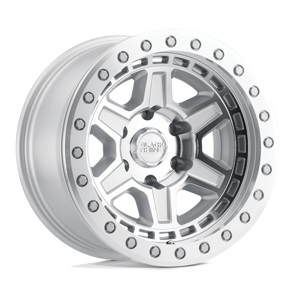 Black Rhino RENO SILVER W/ MIRROR FACE & SILVER BOLTS Wheels for 2021-2022 FORD BRONCO [] - 17X8.5 -30 MM - 17"  - (2022 2021)