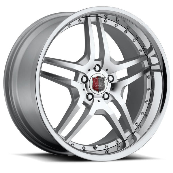 MRR RW2 Silver Machined Lip Wheels for 2007-2012 ACURA RDX - 19x8.5 35 mm - 19" - (2012 2011 2010 2009 2008 2007)