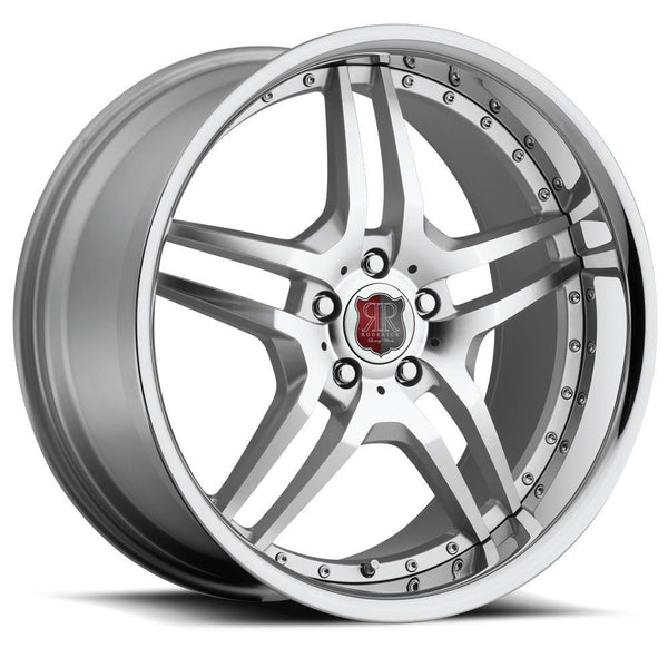 MRR RW2 Silver Machined Lip Wheels for 2015-2019 ACURA TLX SH-AWD - 19x8.5 35 mm - 19" - (2019 2018 2017 2016 2015)