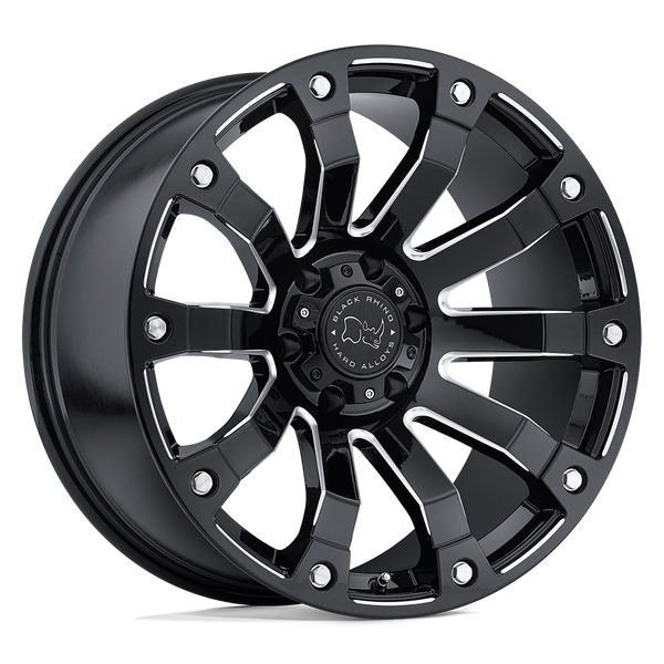 Black Rhino SELKIRK GLOSS BLACK MILLED Wheels for 2010-2020 FORD F-150 [] - 18X9 12 mm - 18"  - (2020 2019 2018 2017 2016 2015 2014 2013 2012 2011 2010)