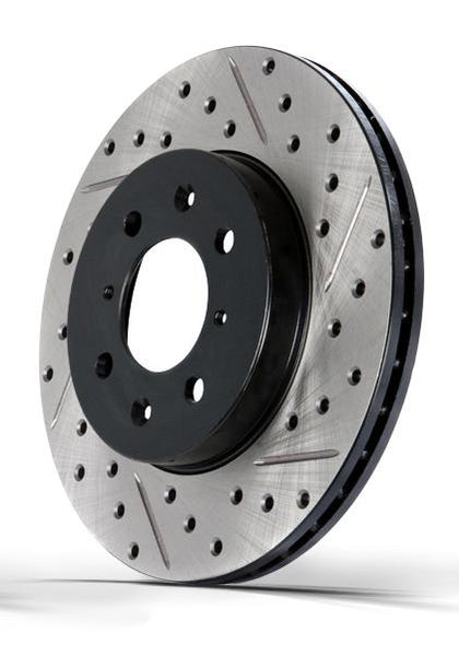 StopTech Slotted & Drilled Rear Pair Brake Rotors 2015-2015 Cadillac CTS BASE [ Heavy Duty Brks J55]- 127.62105L/R - (2015)