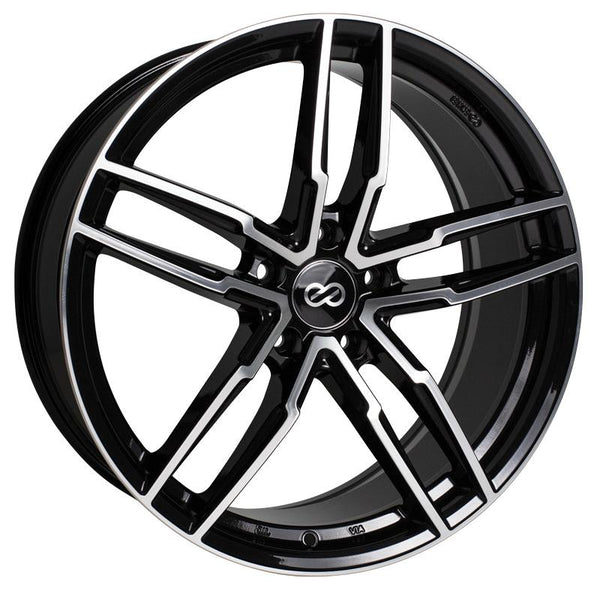 Enkei SS05 Black Machined Wheels for 2009-2012 ACURA RL - 18x8 40 mm - 18" - (2012 2011 2010 2009)