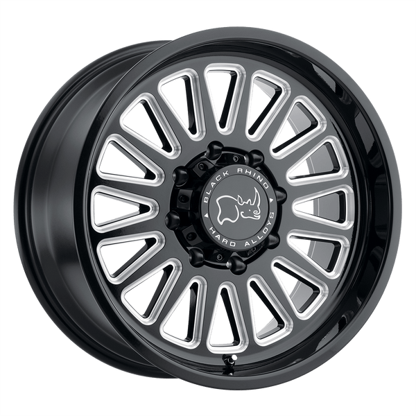 Black Rhino OCALA GLOSS BLACK W/ MILLED SPOKES Wheels for 2021-2023 FORD F-150 [] - 17X9.5 12 MM - 17"  - (2023 2022 2021)