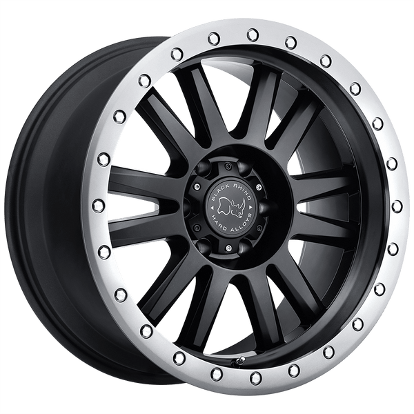 Black Rhino TANAY MATTE BLACK W/ MATTE GRAPHITE LIP Wheels for 2010-2020 FORD F-150 [] - 17X9 12 MM - 17"  - (2020 2019 2018 2017 2016 2015 2014 2013 2012 2011 2010)