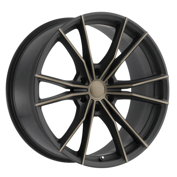 Black Rhino ZION MATTE BLACK W/ MACHINED FACE & DARK MATTE TINT Wheels for 2020-2022 JEEP GLADIATOR [LIFTED ONLY] - 22X9.5 30 MM - 22"  - (2022 2021 2020)