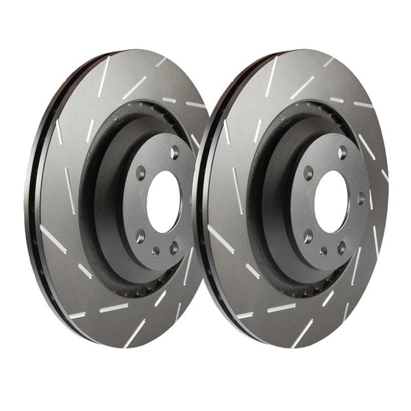 EBC USR Slotted Front Pair Brake Rotors for 2013-2013 Land Rover RANGE ROVER SUPERCHARGED [ w/ E Engine VIN] - usr1723 - (2013)