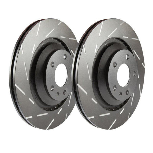EBC USR Slotted Front Pair Brake Rotors for 2002-2006 Acura RSX TYPE-S - usr1473 - (2006 2005 2004 2003 2002)