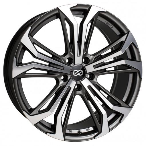 Enkei Vortex 5 Anthracite with Machined Face Wheels for 2009-2012 ACURA RL - 20x8.5 40 mm - 20" - (2012 2011 2010 2009)
