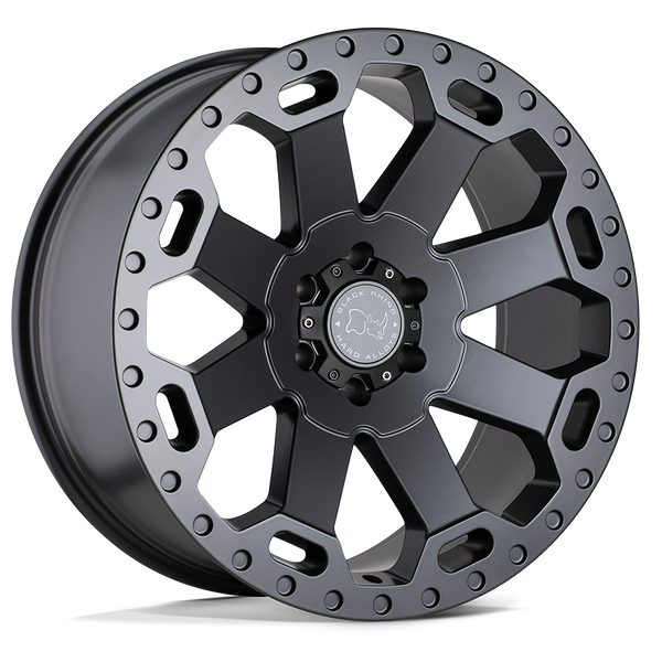Black Rhino WARLORD MATTE GUNMETAL Wheels for 2014-2020 ACURA RLX [] - 17X8 35 mm - 17"  - (2020 2019 2018 2017 2016 2015 2014)